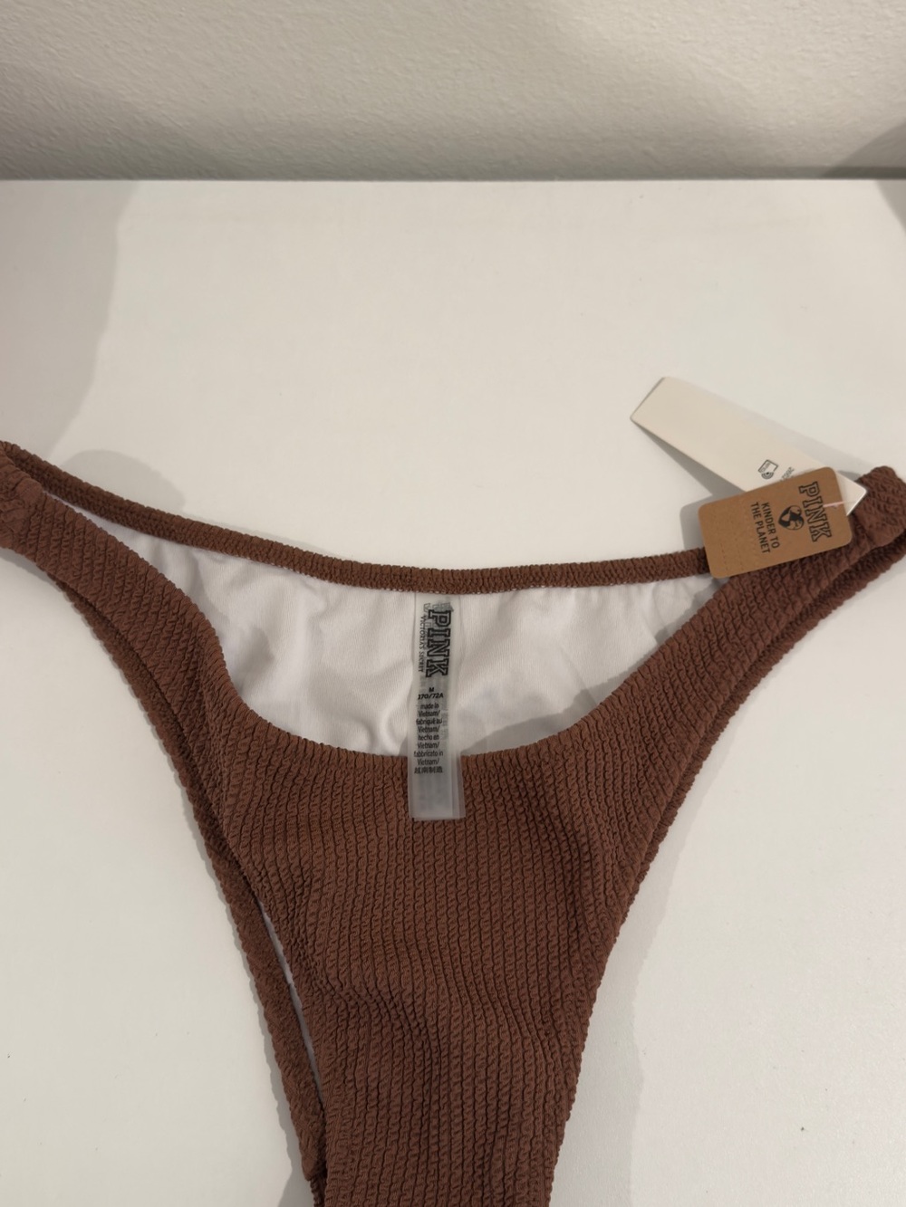 PINK Victoria's Secret Brown Textured Bikini Bottom